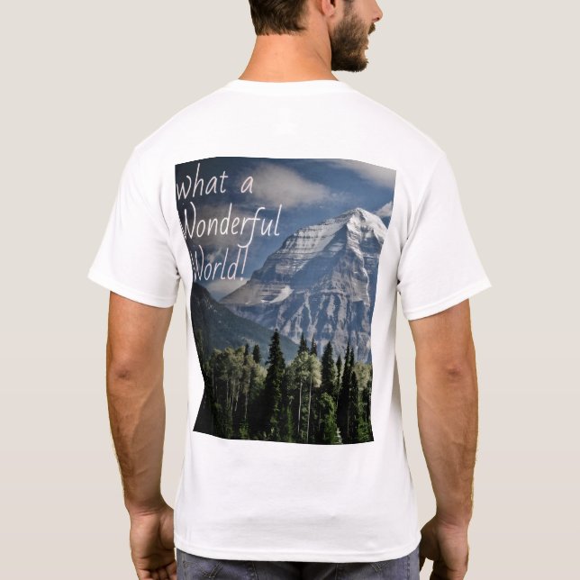 What a Wonderful World – Majestic Mountain Scene T Shirt (Baksida)