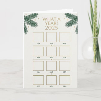 What A Year 2025 Photo Collage Holiday Greeting Ca Helgkort