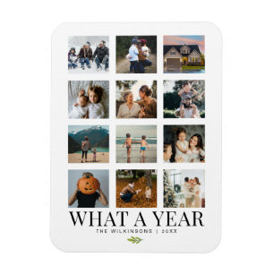 What A Year Family Photos Helgdag Magnet