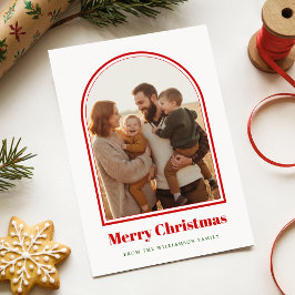 What a Year in Review Family Arch Photo Christmas Julkort