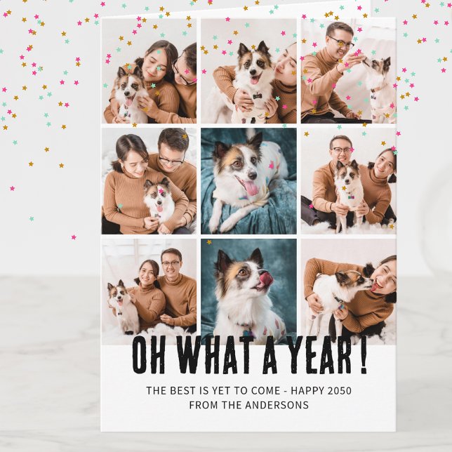 What A Year Review Modern Family 7 Photo Collage  Kort (Skapare uppladdad)