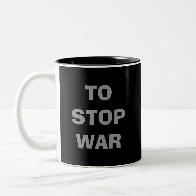 What can we do TO STOP WAR HOARD SILVER forever  Två-Tonad Mugg (Vänster)