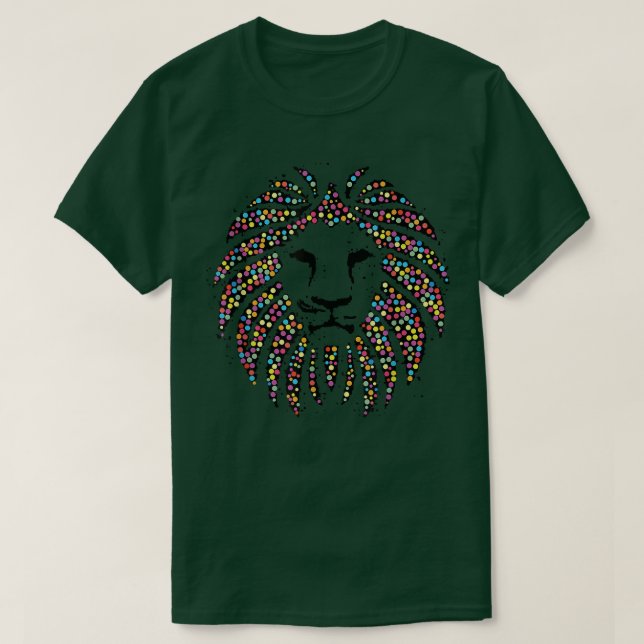 What Can You Create With Just A Dot - Lion Dots  T Shirt (Design framsida)