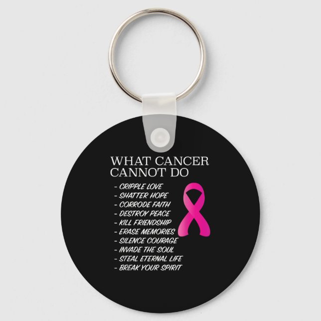 What Cancer Cannot Do - _ Awareness - Insration  Nyckelring (Framsida)