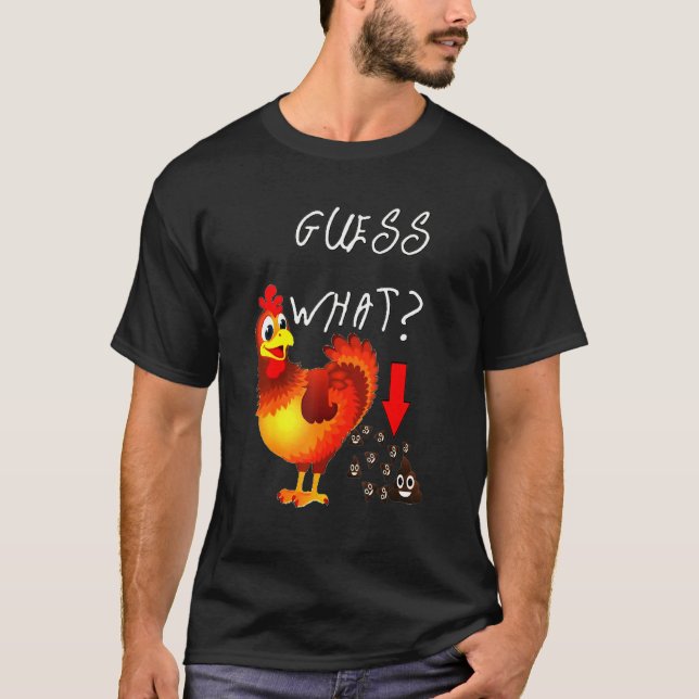 What Chicken Happy Faces Poo Farming Farmer T Shirt (Framsida)