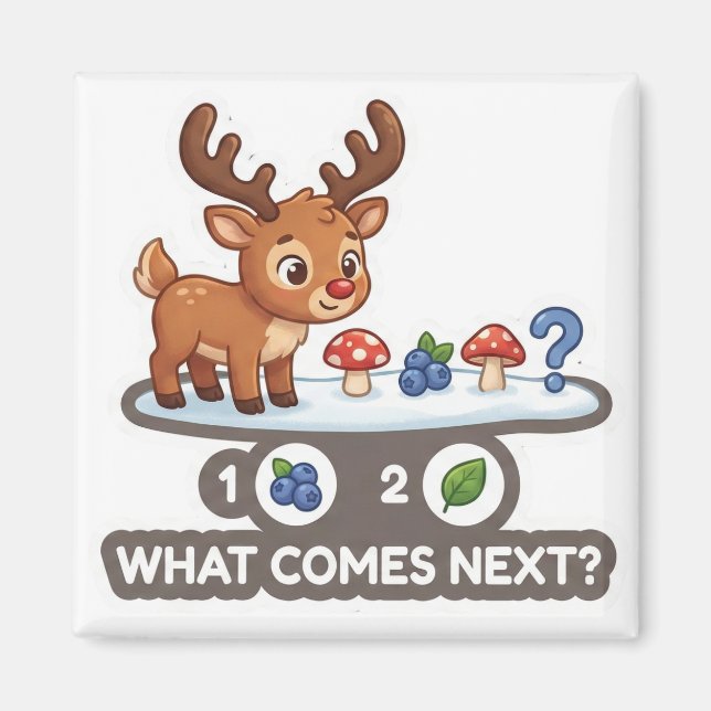 What Comes Next? Reindeer Pattern Learning Magnet (Framsidan)