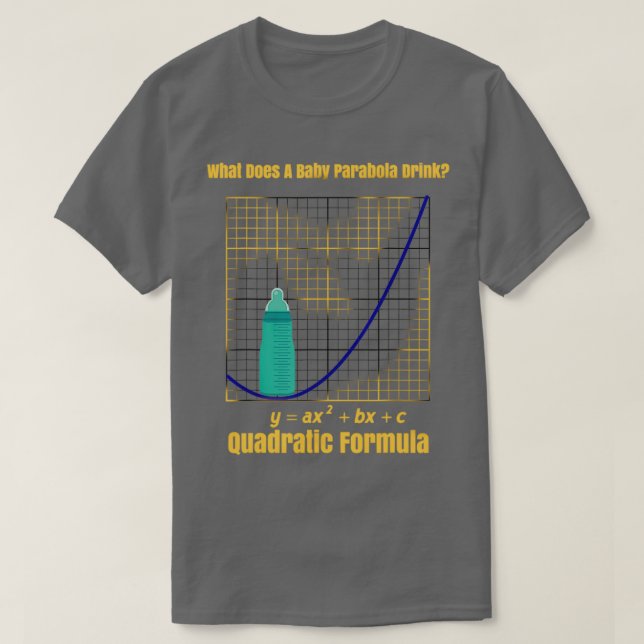 What Do Baby Parabolas Drink Quadratic Formula mat T Shirt (Design framsida)