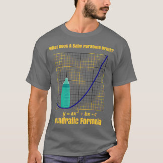 What Do Baby Parabolas Drink Quadratic Formula mat T Shirt