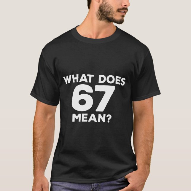 What Does 67 Mean Funny Six Seven Meme  T Shirt (Framsida)