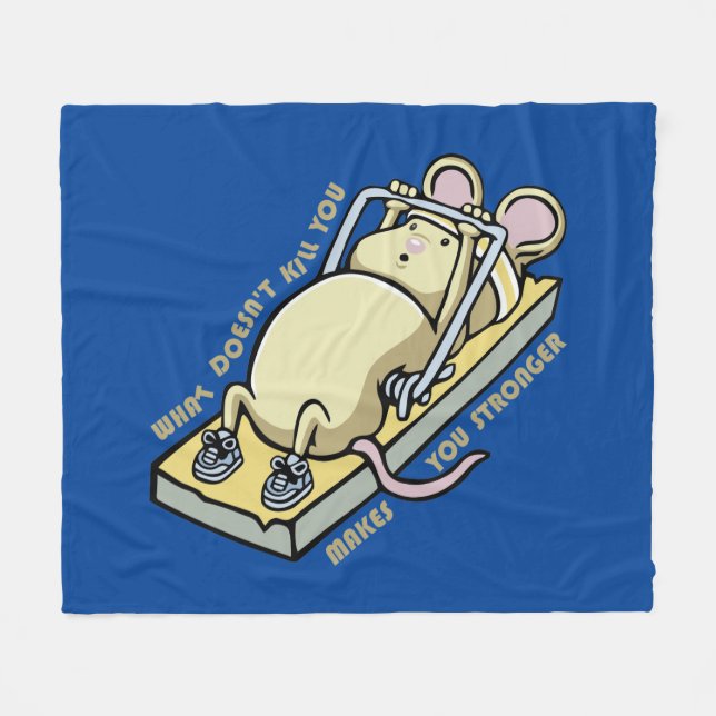 What doesn't kill you makes you stronger fleecefilt (Framsidan (Horisontell))