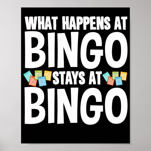 What Happens At BingoStays At Bingo Funny Lucky Poster (Framsidan)