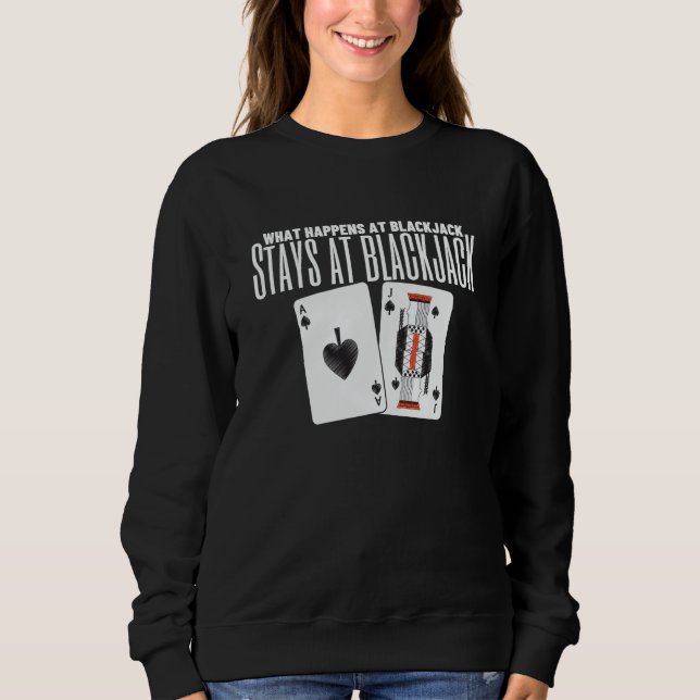 What Happens At Blackjack Stays At Blackjack  4 T Shirt (Framsida)