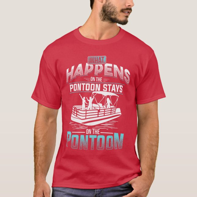 What Happens onhe Pontoon Stays onhe Pontoon vinta T Shirt (Framsida)