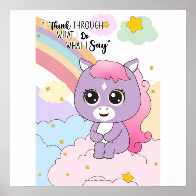 what I do What I say wall art Poster (Framsidan)