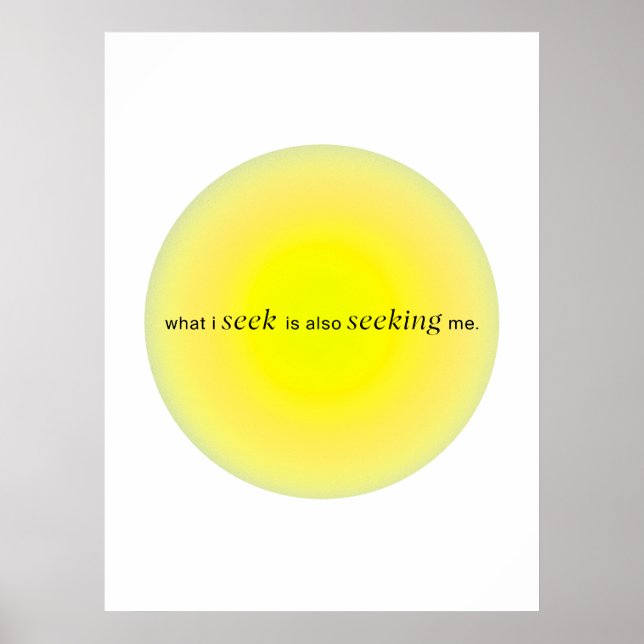 What I seek is also seeking me Poster (Framsidan)