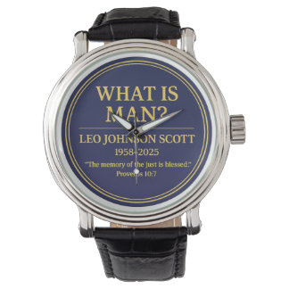 WHAT IS MAN– Leo Johnson Scott Memorial Watch Armbandsur