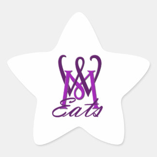 What Micky Eats Star Sticker Stjärnformat Klistermärke