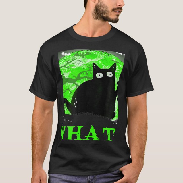 What Murderous Cat Holding Knife Halloween Costume T Shirt (Framsida)