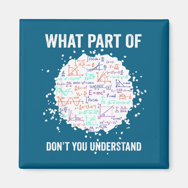What part don't you understand funny math calculus magnet (Framsidan)