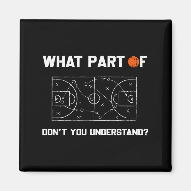 What Part Of Don't You Understand Funny Basketball Magnet (Framsidan)