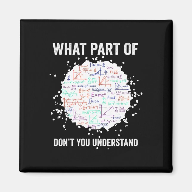 What Part Of Don't You Understand Funny Math Calcu Magnet (Framsidan)