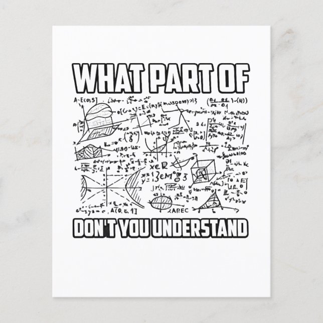 What Part Of Don't You Understand? Funny Math  Flygblad (Framsidan)