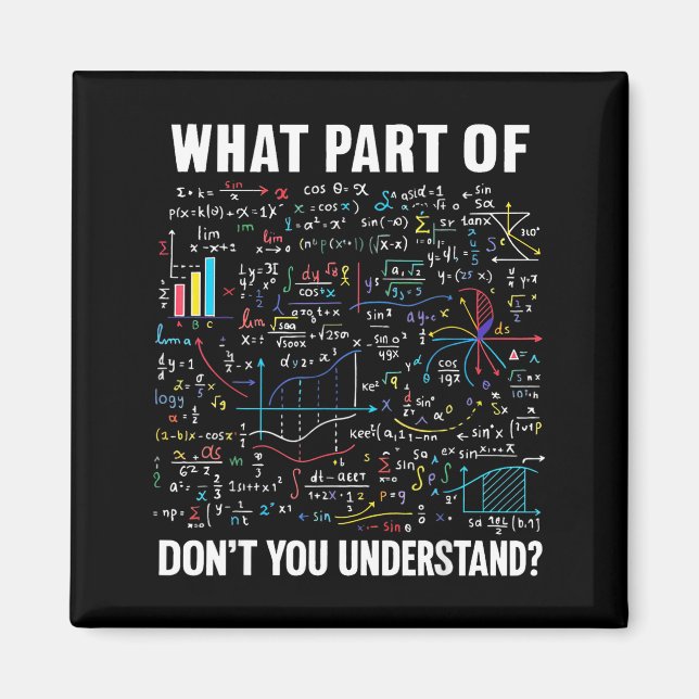 What Part Of Don't You Understand _ Funny Math Tea Magnet (Framsidan)