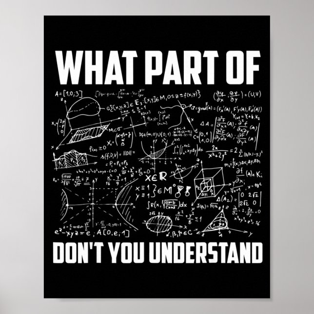 What Part Of Dont You Understand Math Teacher  Poster (Framsidan)