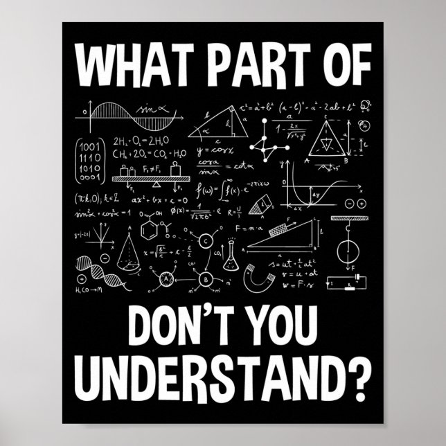 What Part Of Don't You Understand - Science Math C Poster (Framsidan)