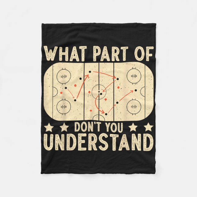 What Part Of Hockey Don't You Understand Hockey Pl Fleecefilt (Framsidan)