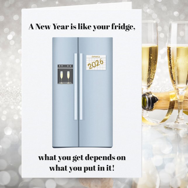 What’s in Your New Year Fridge? Happy New Years Kort (Skapare uppladdad)