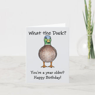 What The Duck Geburtstagskarte Kort