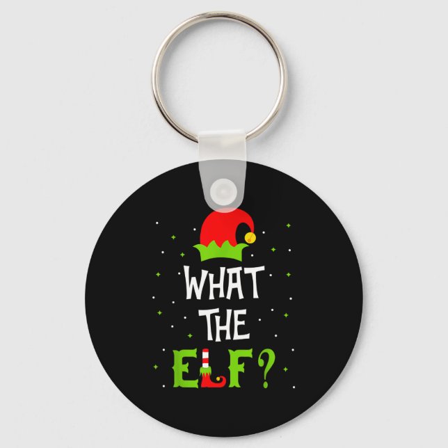 What The Elf Family Matching Funny Christmas Gift  Nyckelring (Framsida)