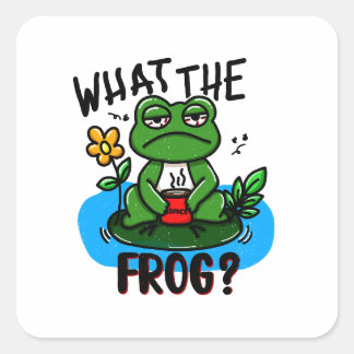What the frog? fyrkantigt klistermärke