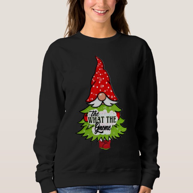 What The Gnome Buffalo Plaid Matching Christmas Pa T Shirt (Framsida)