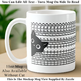 What The Heck Hidden Message & Cat, Funny Kaffemugg