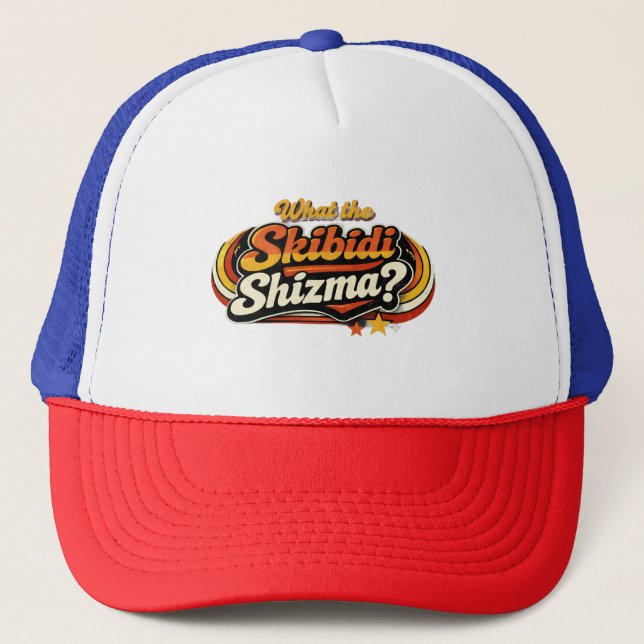 What the Skibidi Shizma? Retro Graphic Hat Keps (Framsida)