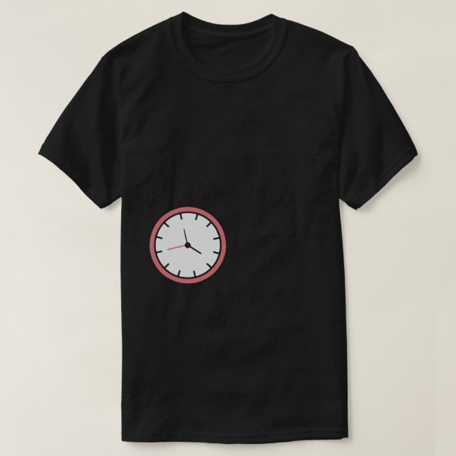 what time is it right now logo  t shirt (Design framsida)