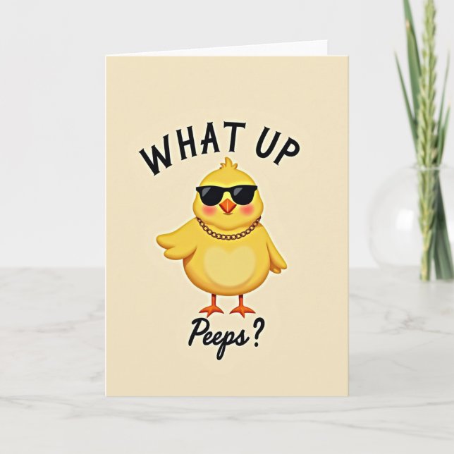 What Up Cool Chick Happy Card Kort (Framsida)