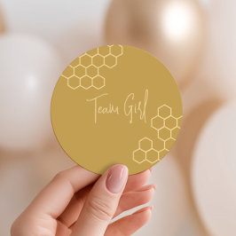What Will Baby Bee Honeycomb Team Girl Runt Klistermärke