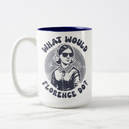 What Would Florence Do? Florence Nightingale Retro Två-Tonad Mugg