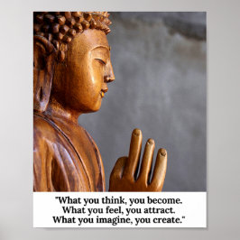 "What You Tänka, you Become" citat av Buddha Poster
