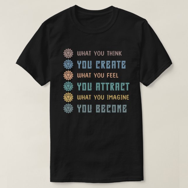 What You Think, You Create T Shirt (Design framsida)