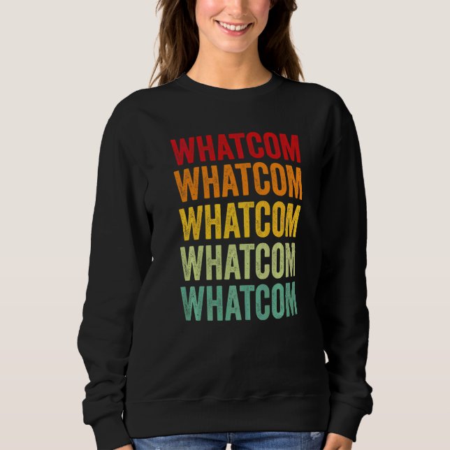 Whatcom County Washington Regnbågstext T Shirt (Framsida)