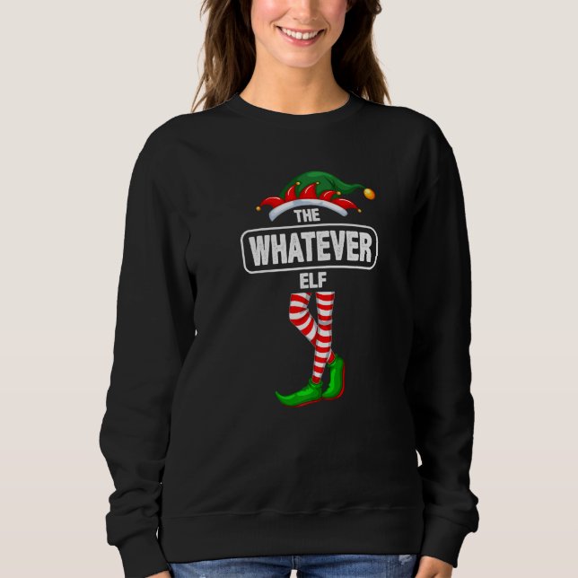 Whatever Elf Matching  Family Christmas T Shirt (Framsida)