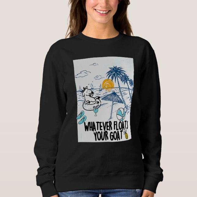 Whatever Floats Your Goat Goat river floating T Shirt (Framsida)