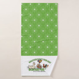 Whatever Floats Your Goat Green Daisy Towel
