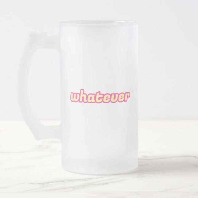 'Whatever' Konsten Frostat Ölglas (Vänster)