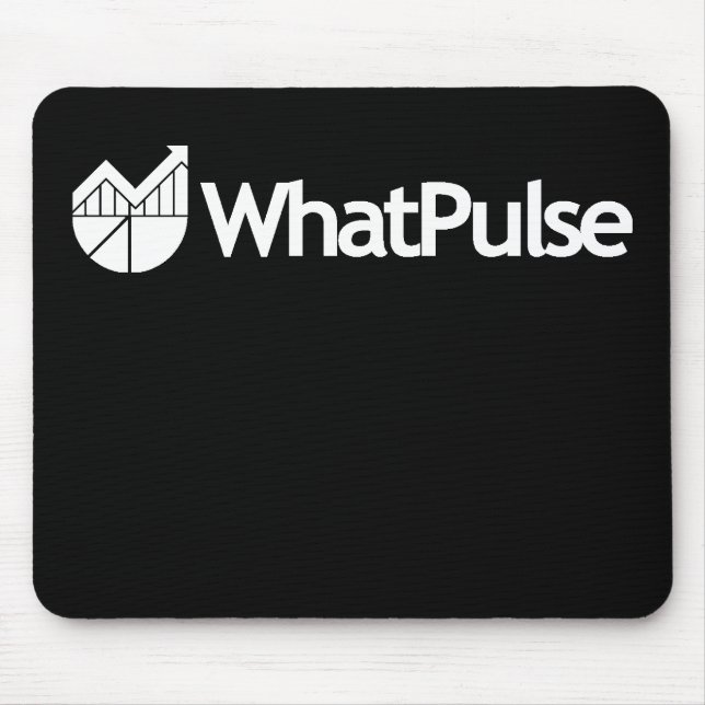 WhatPulse Mousepad - svart Musmatta (Framsidan)