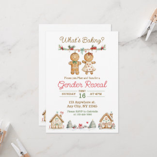 What's Baking Gender Reveal-inbjudan Inbjudningar